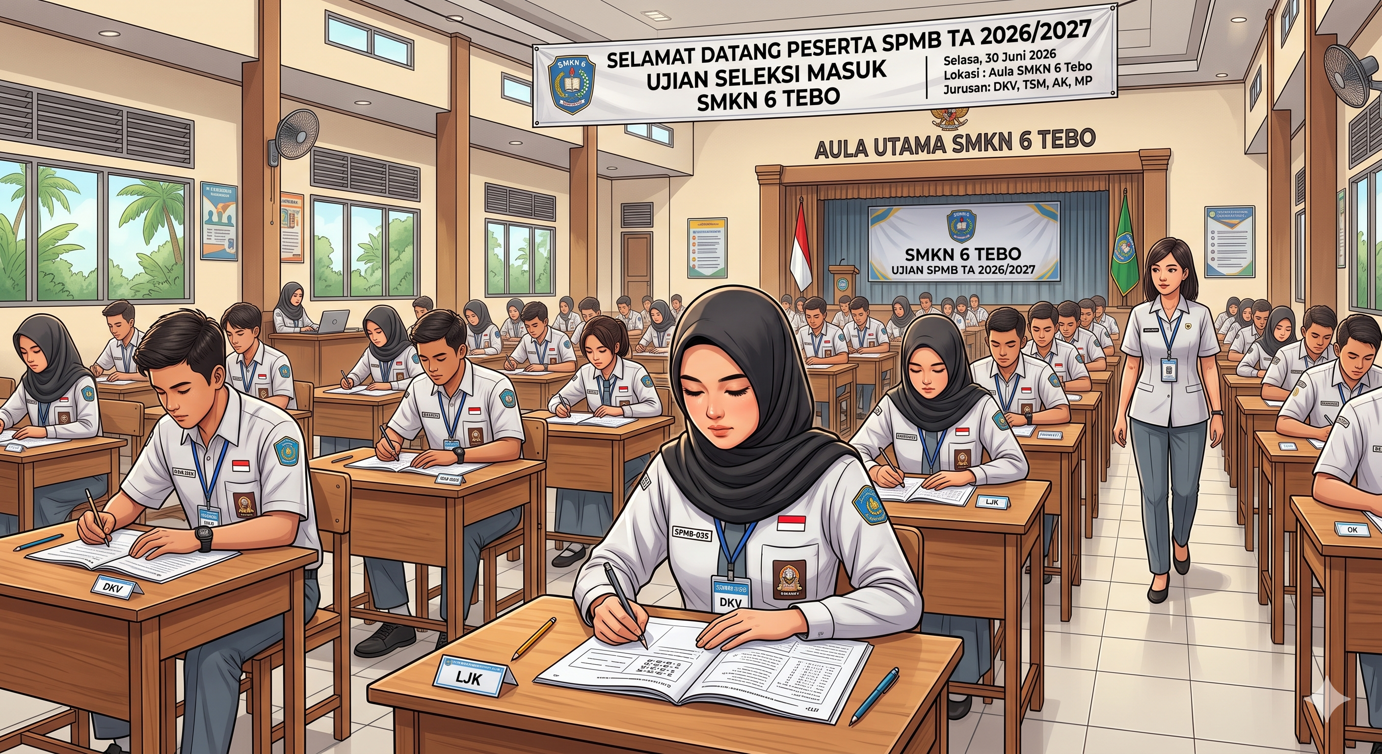 SMKN 6 Tebo Gelar Ujian SPMB Tahun Ajaran 2026/2027, Pantau Minat Calon Siswa di Empat Jurusan Unggulan